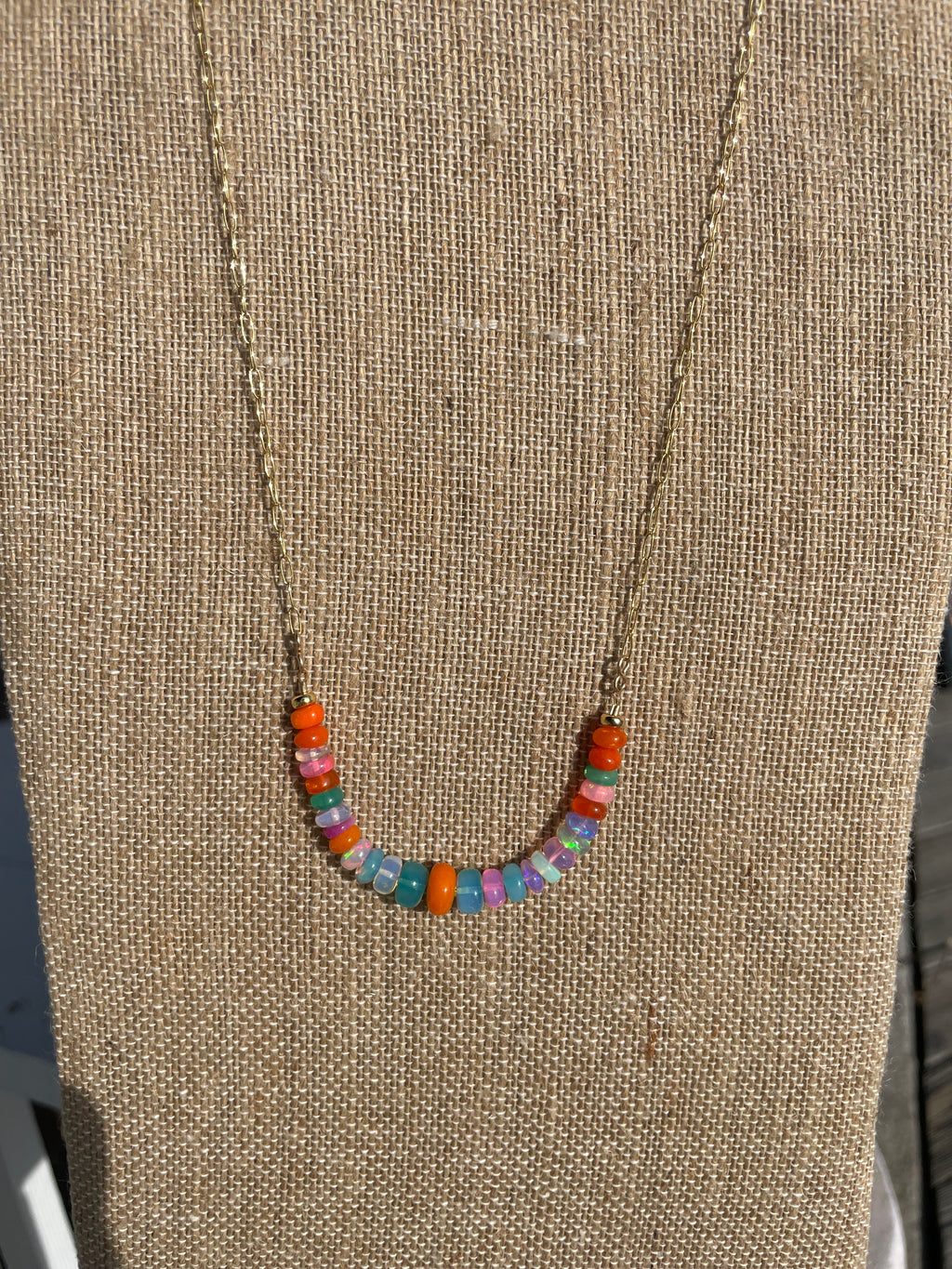 Confetti Light
Multicolor Ethiopian Opal Necklace, 17”