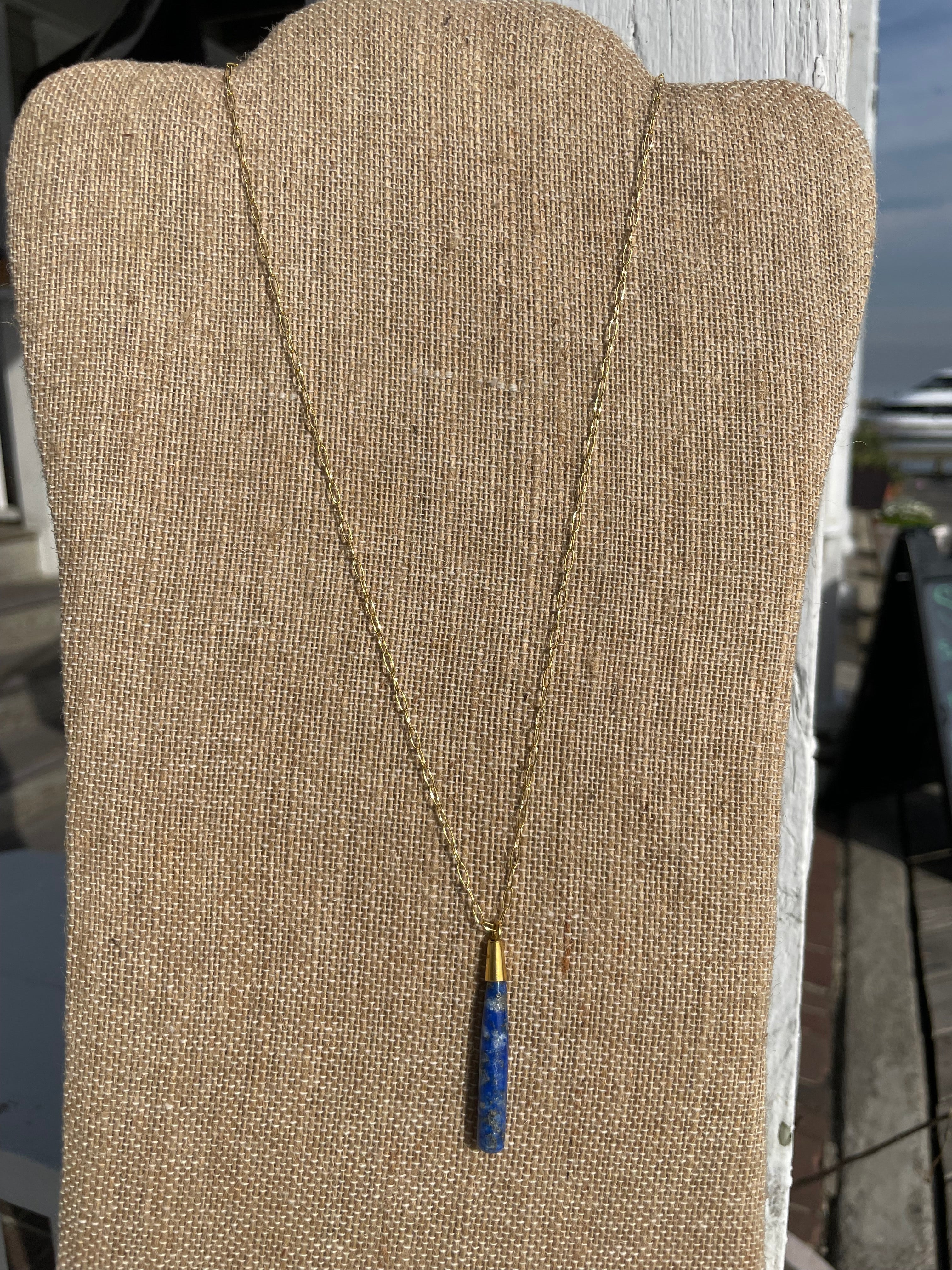 Tide & Talisman Deep Pool Lapis Necklace