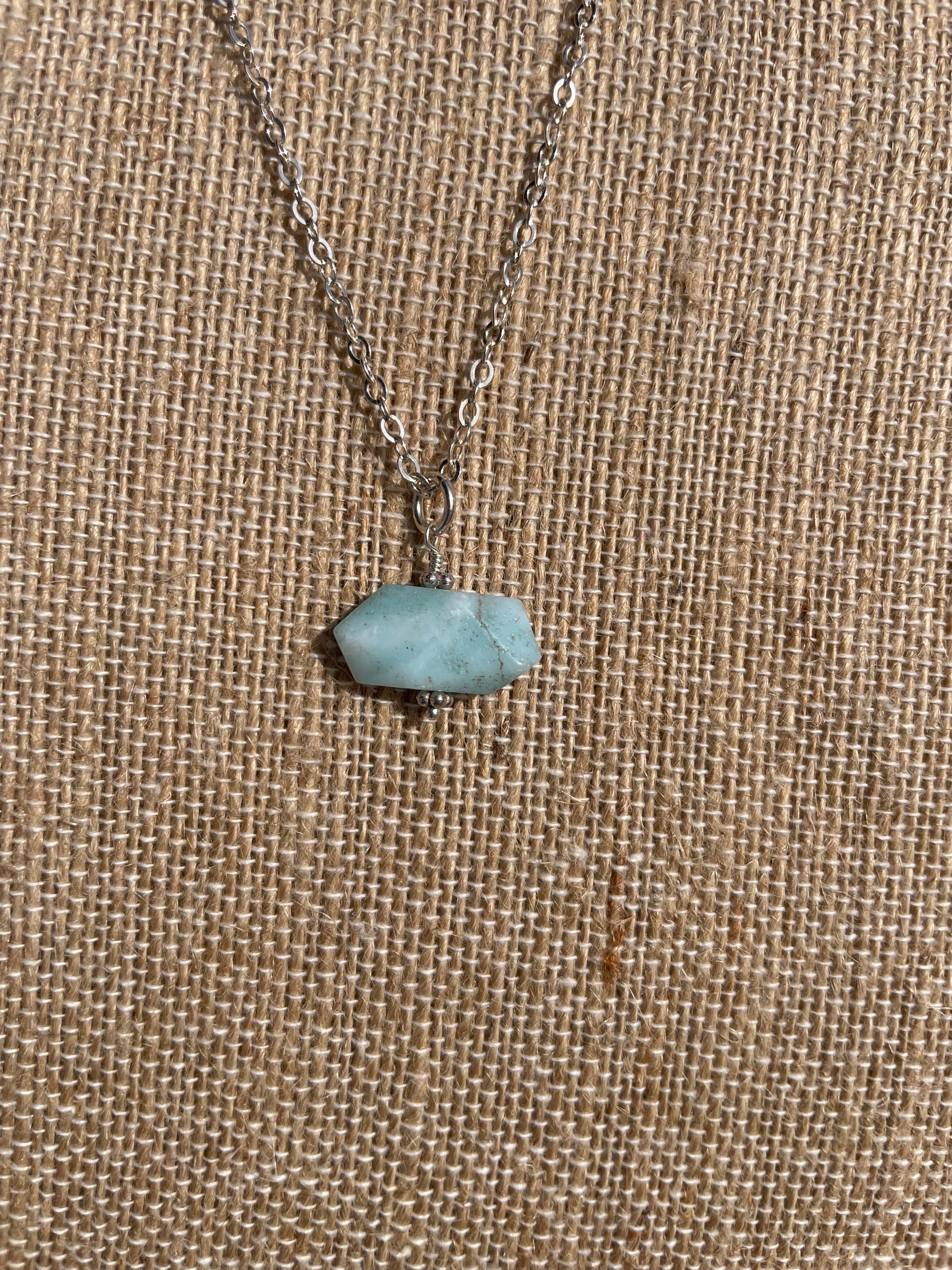 Still Point
Amazonite Pendant Necklace · 16”