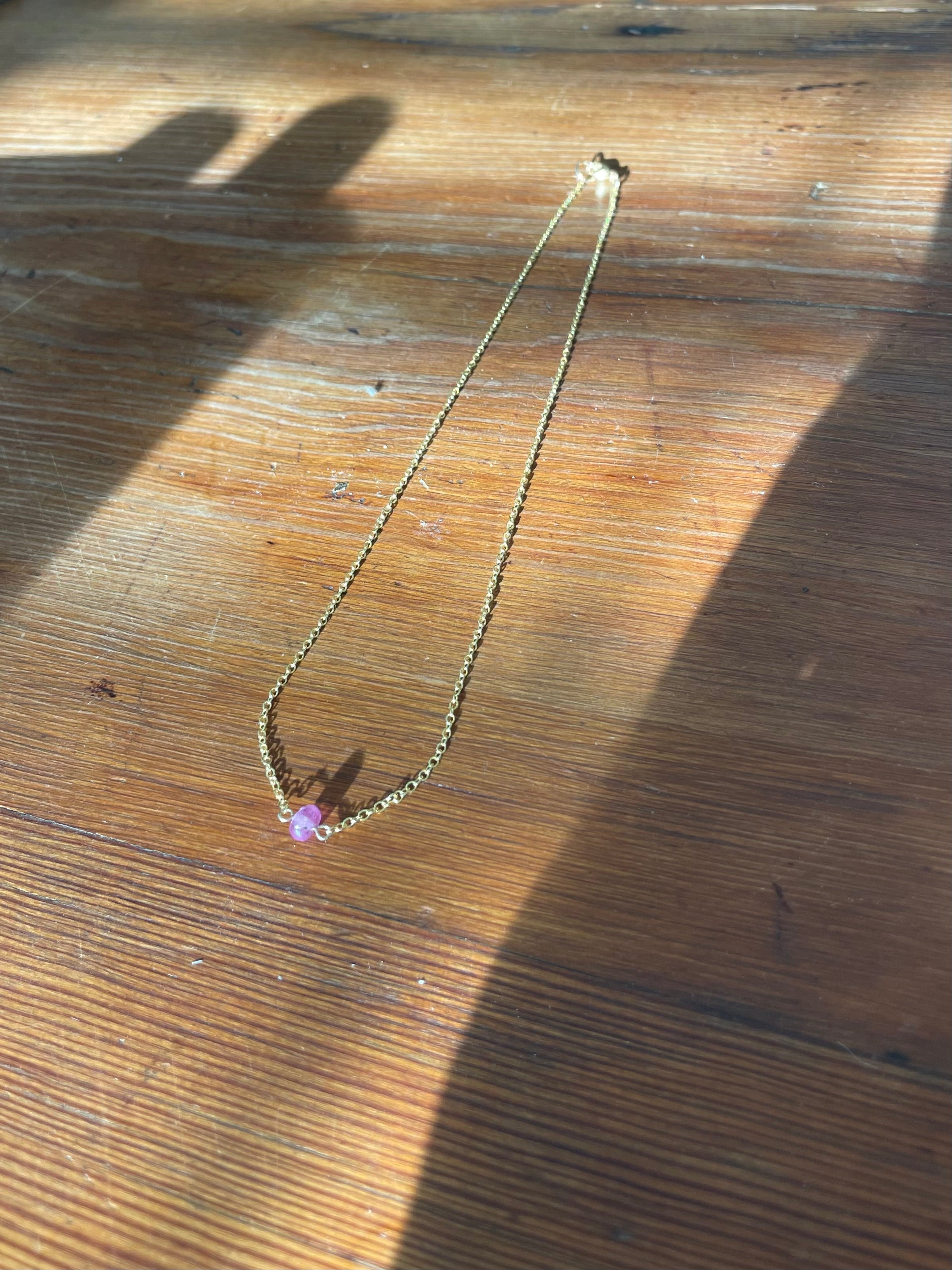 Blush Point
Pink Sapphire Necklace