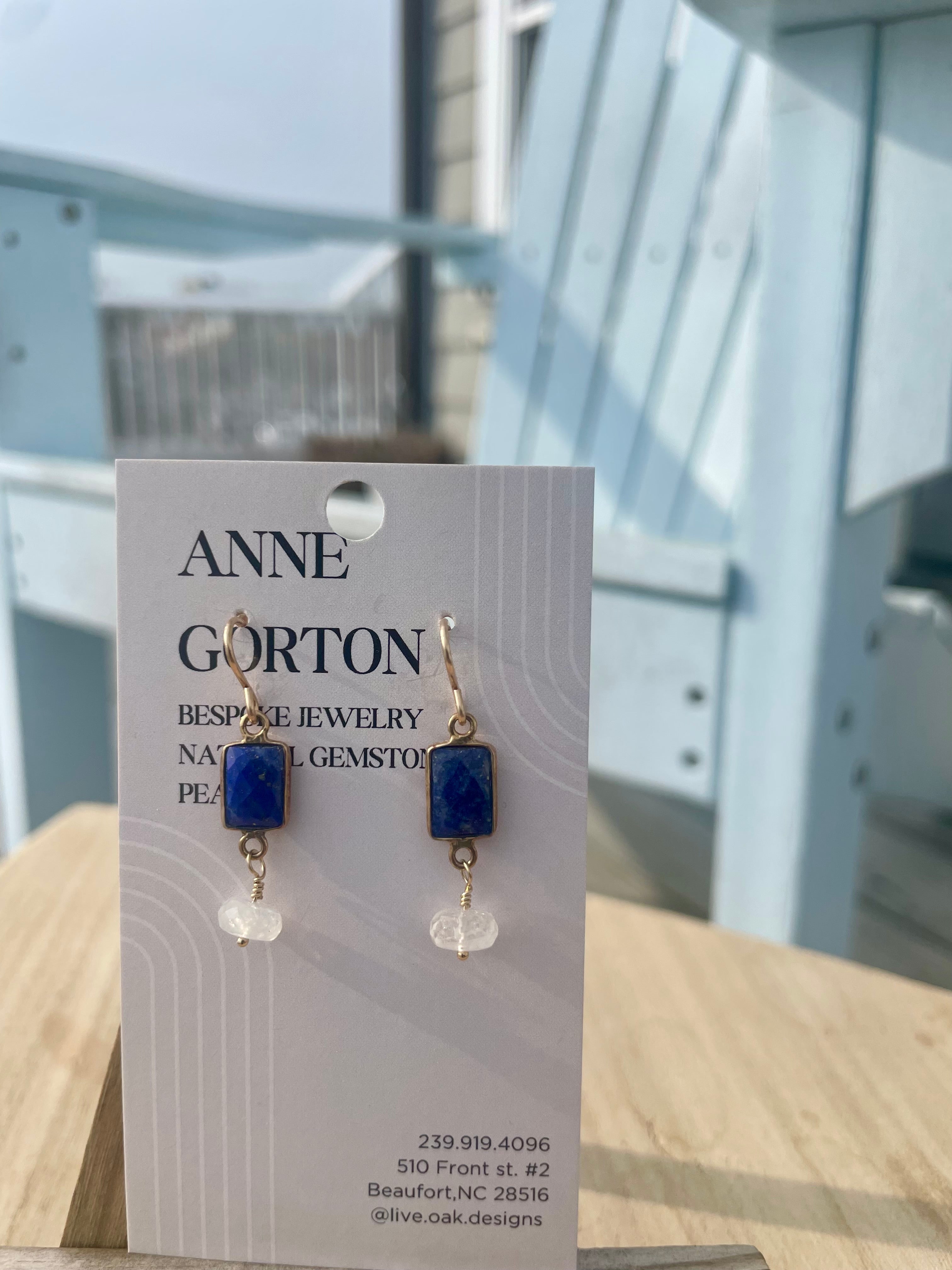 Midnight Tide — Lapis & Moonstone Drops