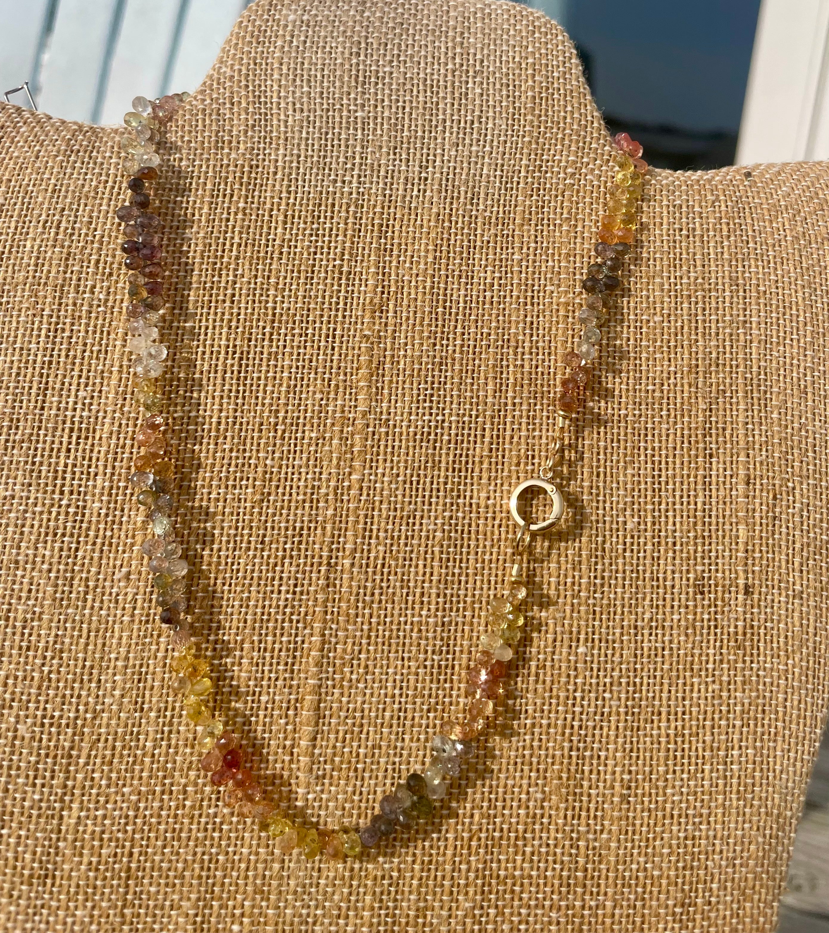 Sunwash Strand — Songia Sapphire Necklace 16”