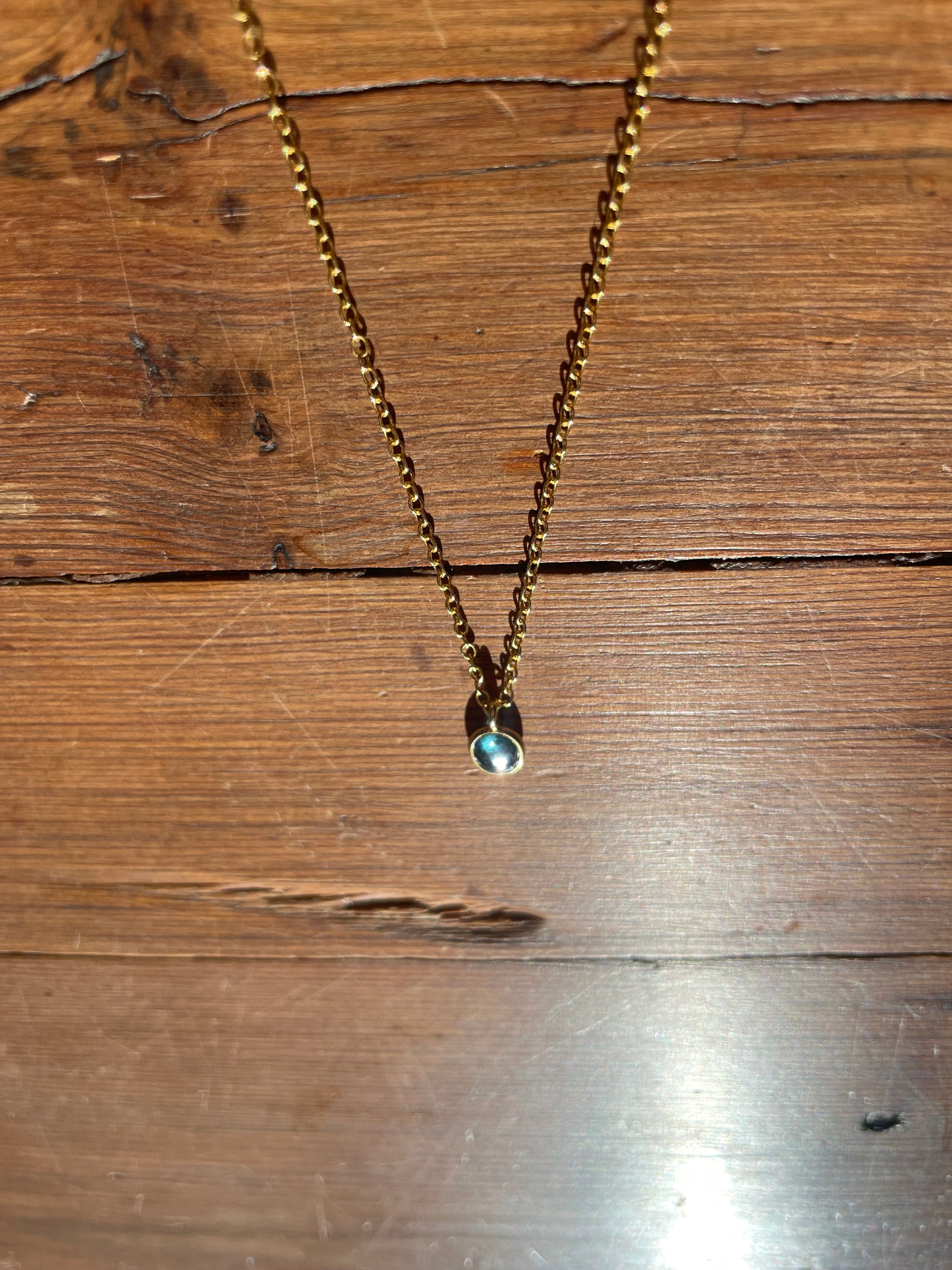Deep Current
Blue Tourmaline Drop Necklace