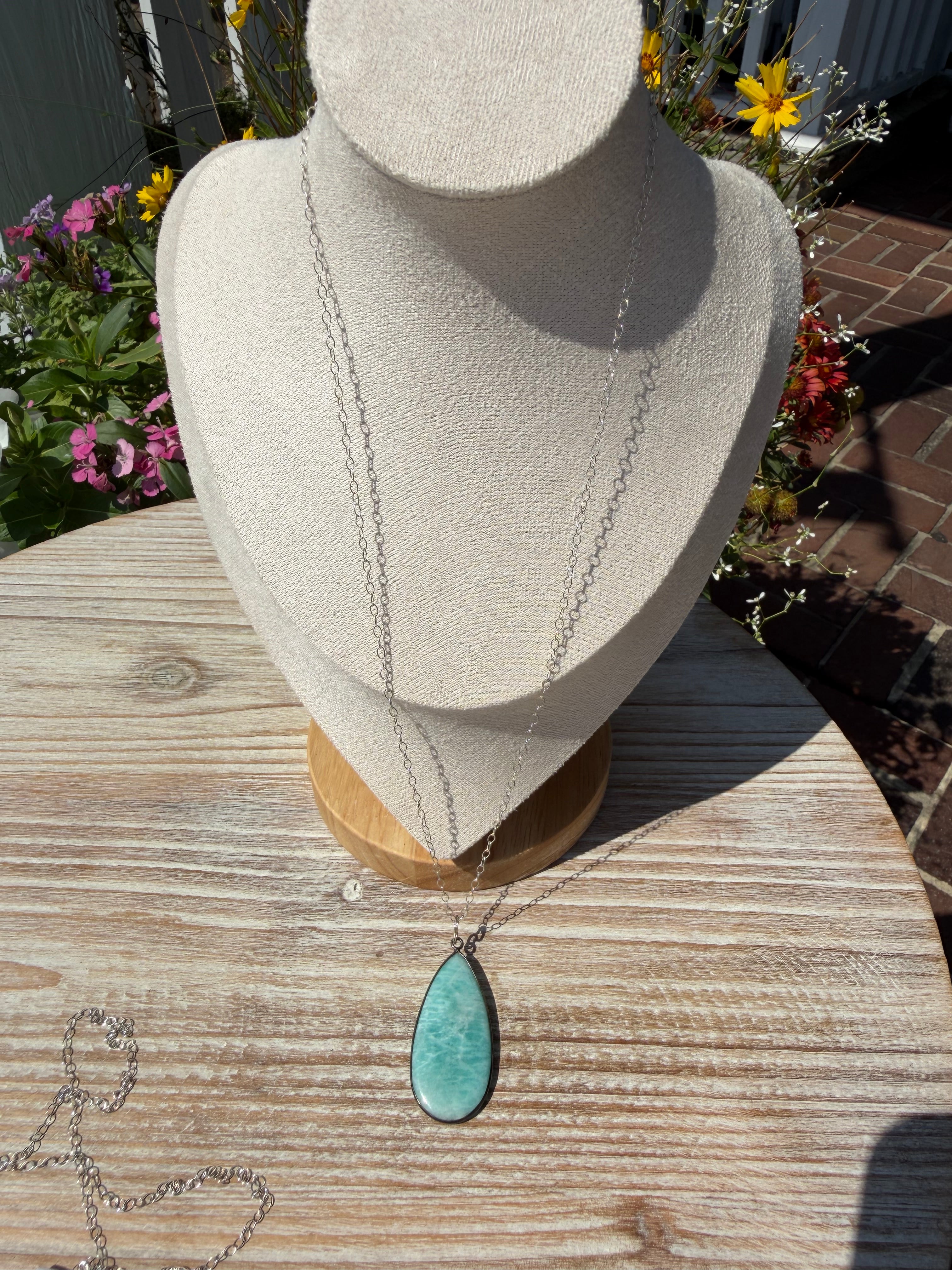 Shallow Water — Amazonite Pendant Necklace
