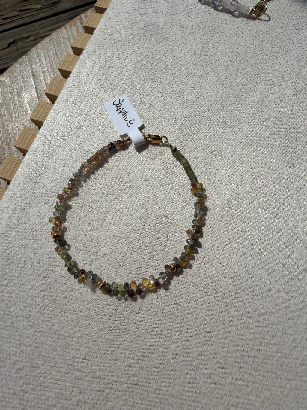 Tide & Talisman — Sunset Sapphire Teardrop Bracelet