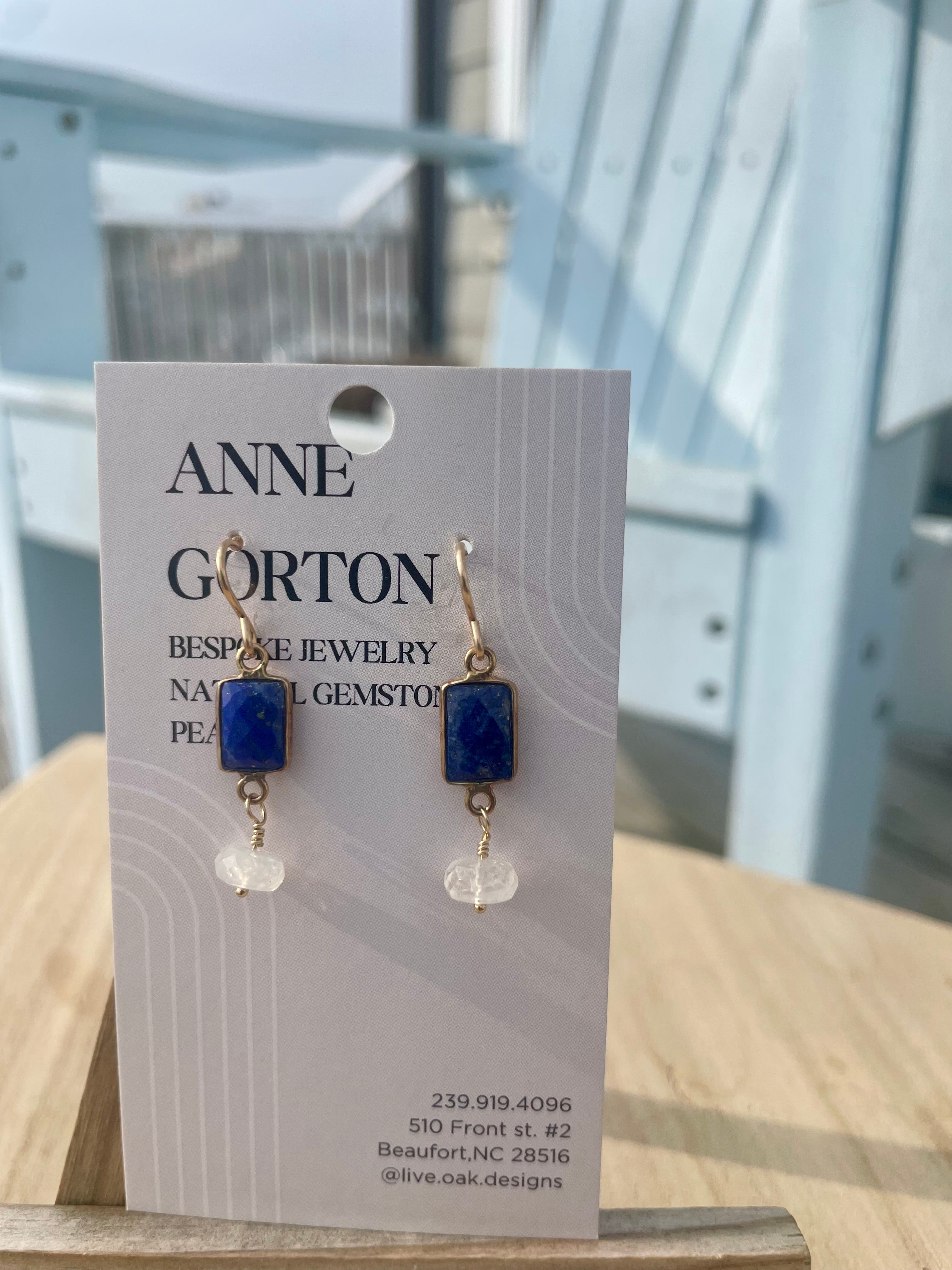 Midnight Tide — Lapis & Moonstone Drops