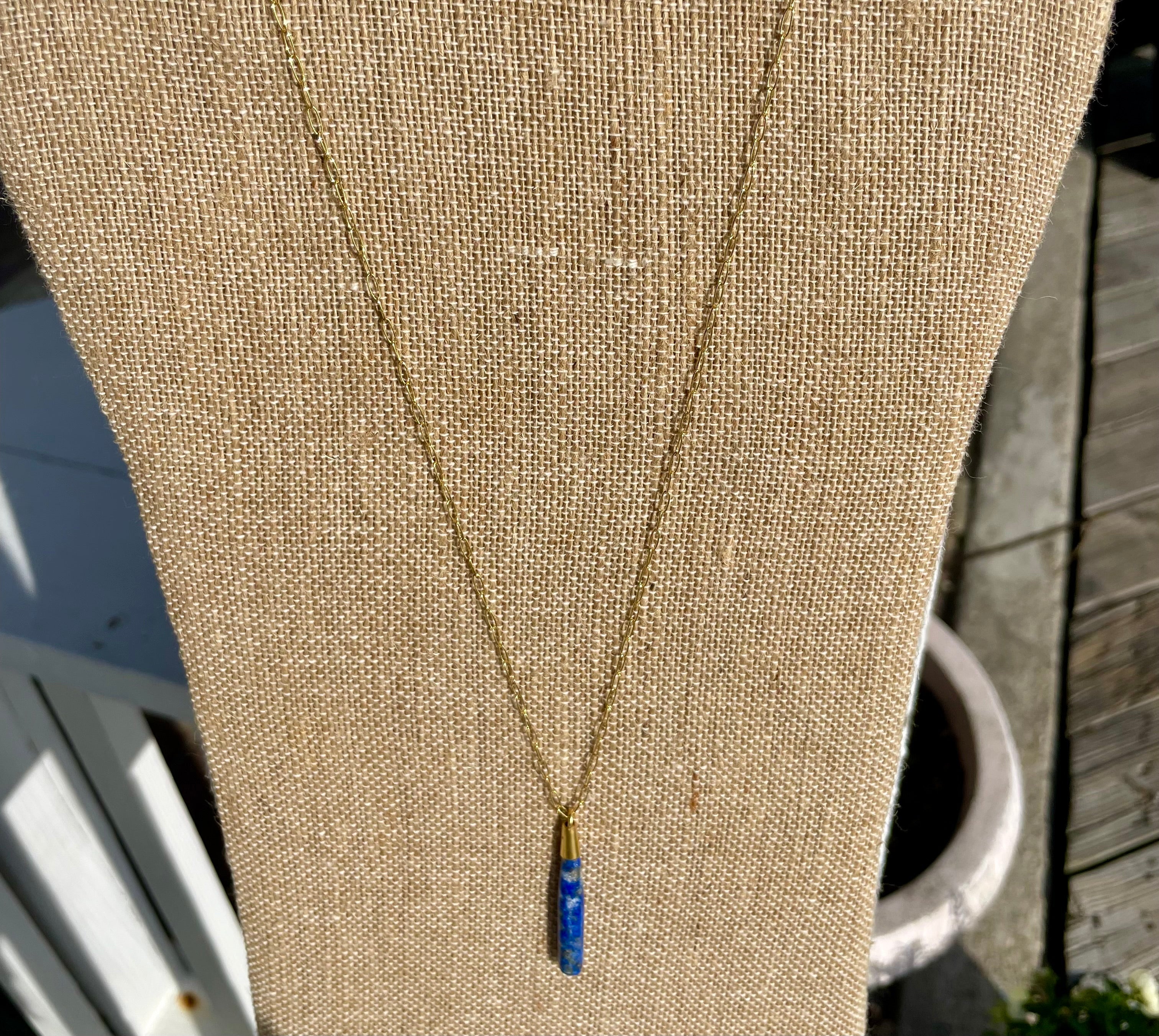 Tide & Talisman Deep Pool Lapis Necklace