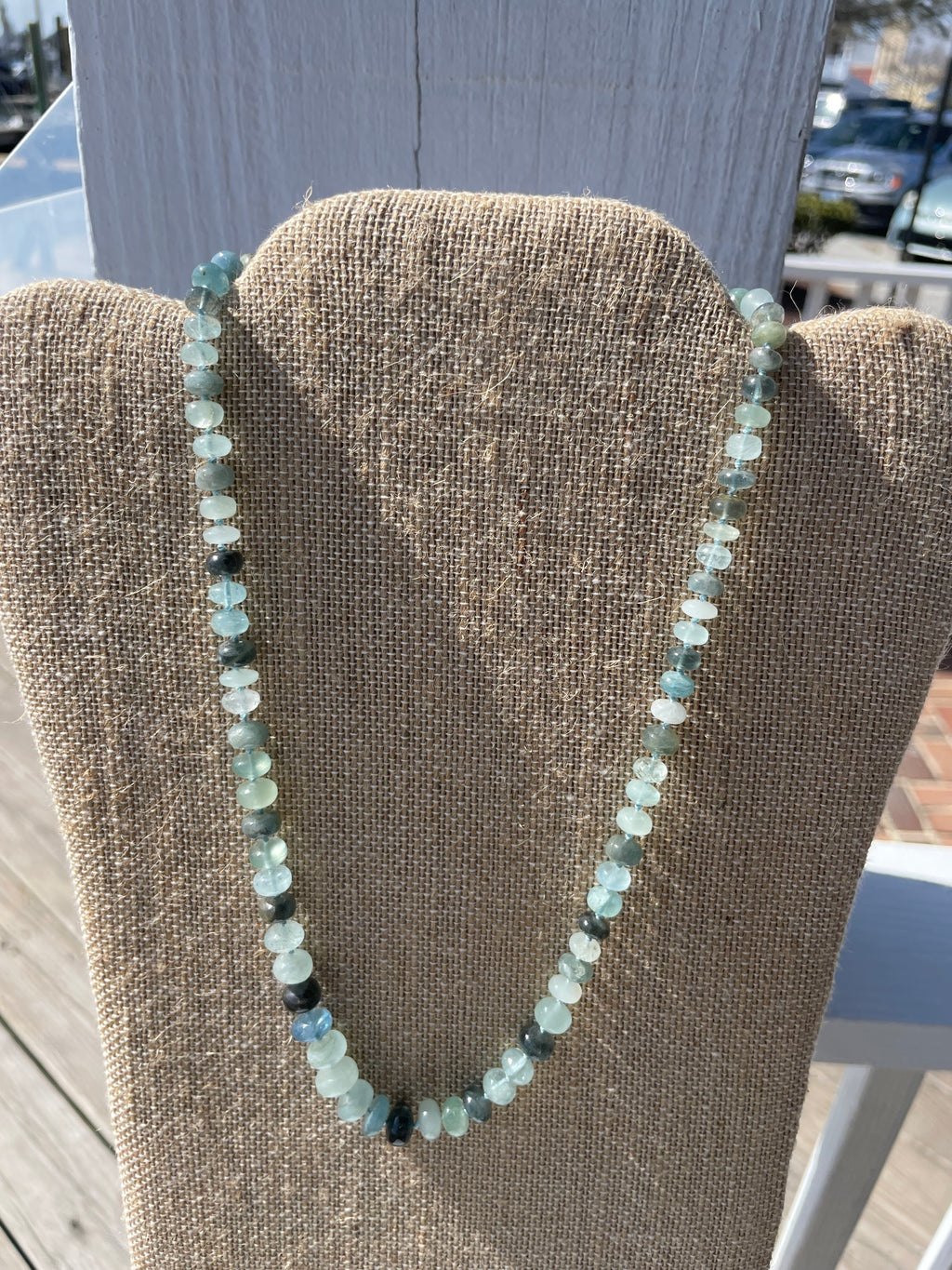 Tidal Moss
Aquamarine Gradient Necklace · 24”