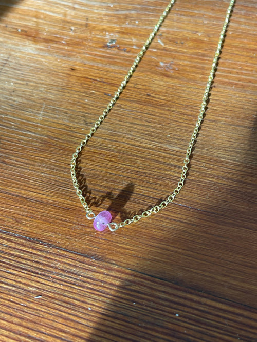 Blush Point
Pink Sapphire Necklace