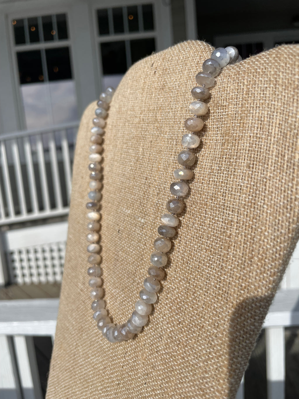Mystic Moonstone — Lunar Veil Moonstone Strand, 17”