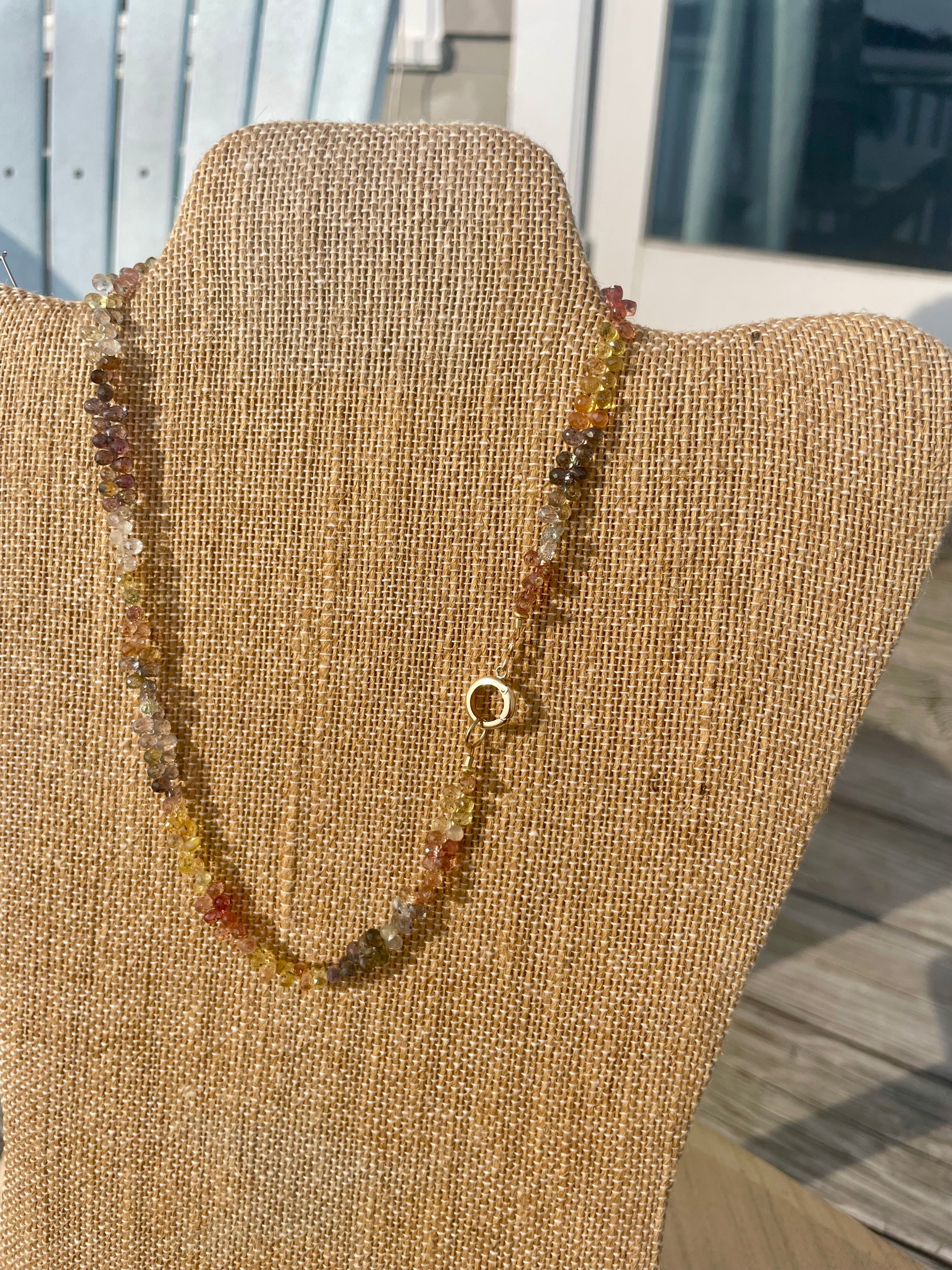 Sunwash Strand — Songia Sapphire Necklace 16”