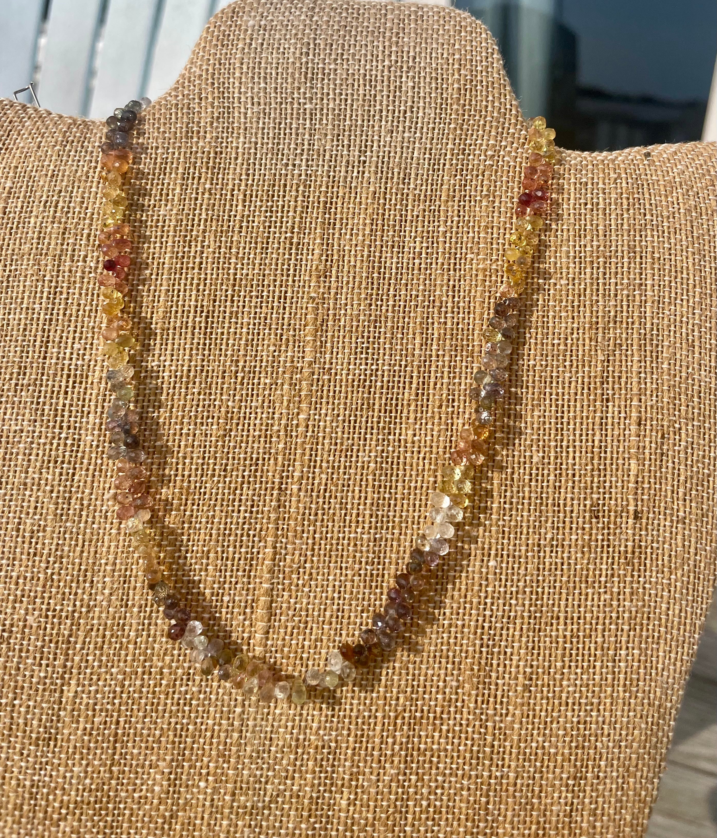 Sunwash Strand — Songia Sapphire Necklace 16”