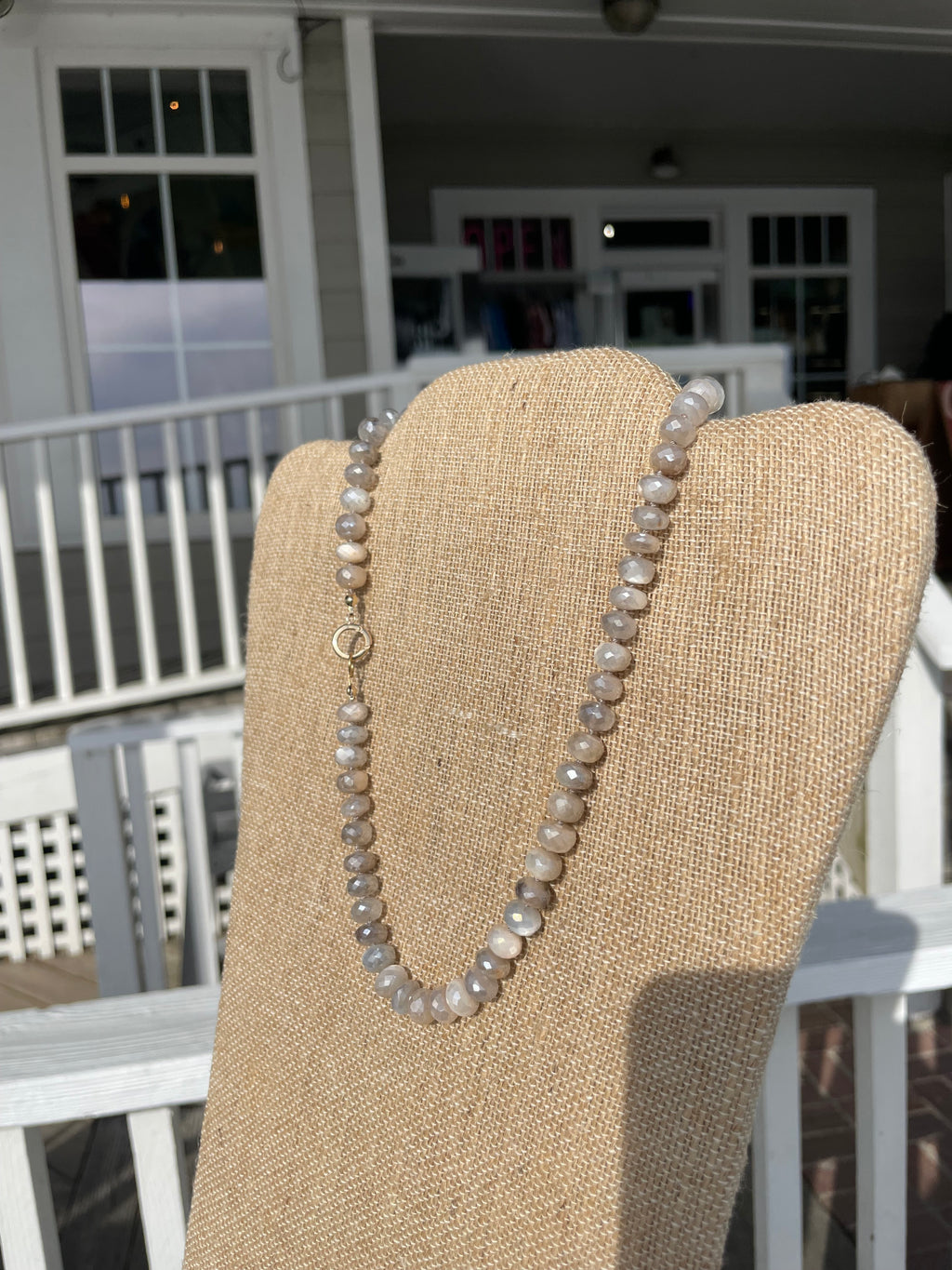 Mystic Moonstone — Lunar Veil Moonstone Strand, 17”
