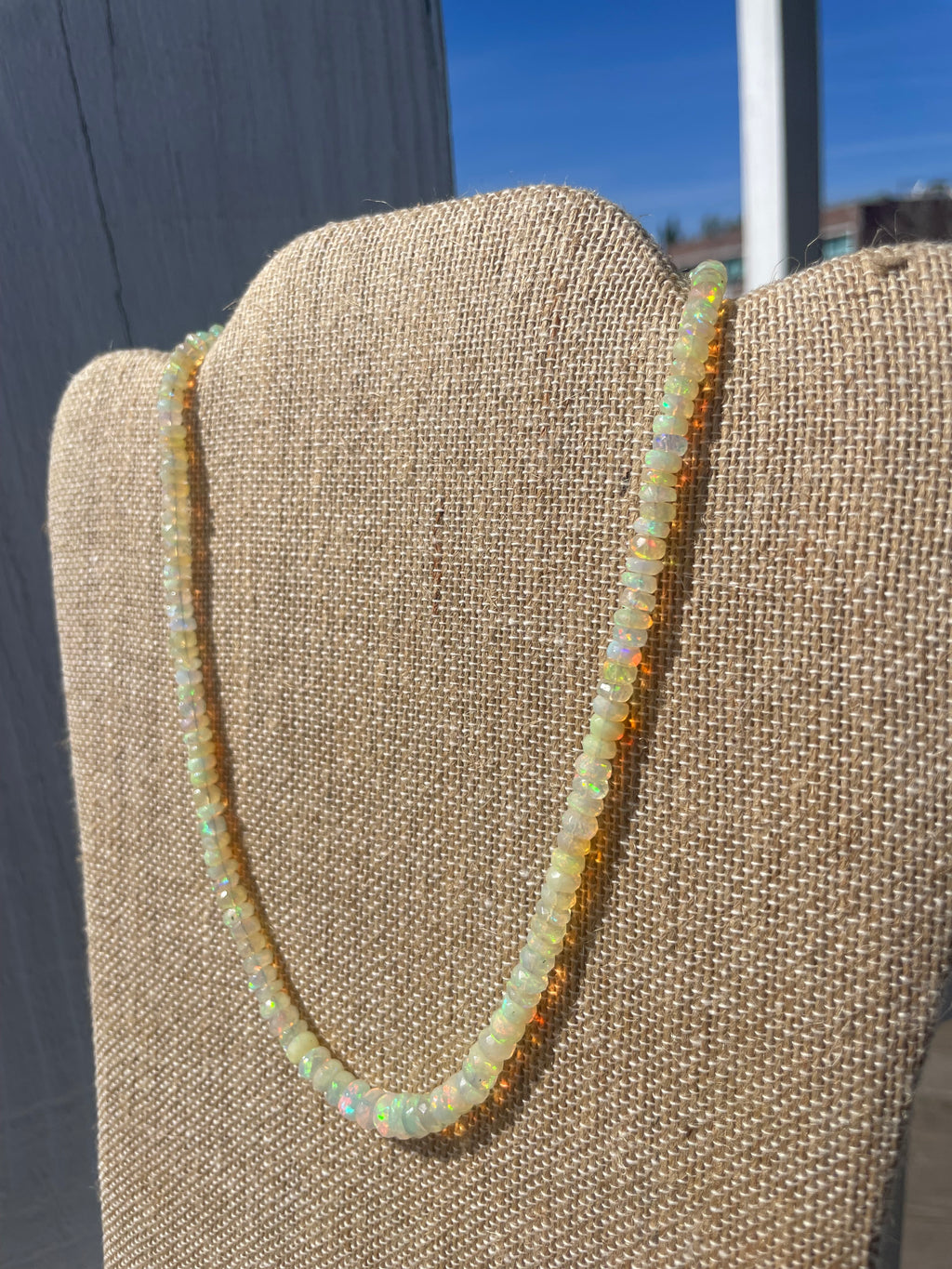 Soft Fire
Ethiopian Opal Strand · 18 inches