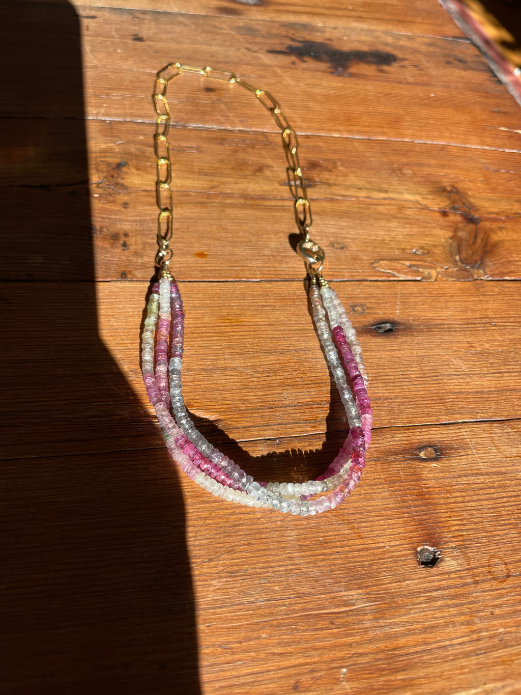 Sunset Current
Umba Sapphire & Spinel Triple Strand Necklace
