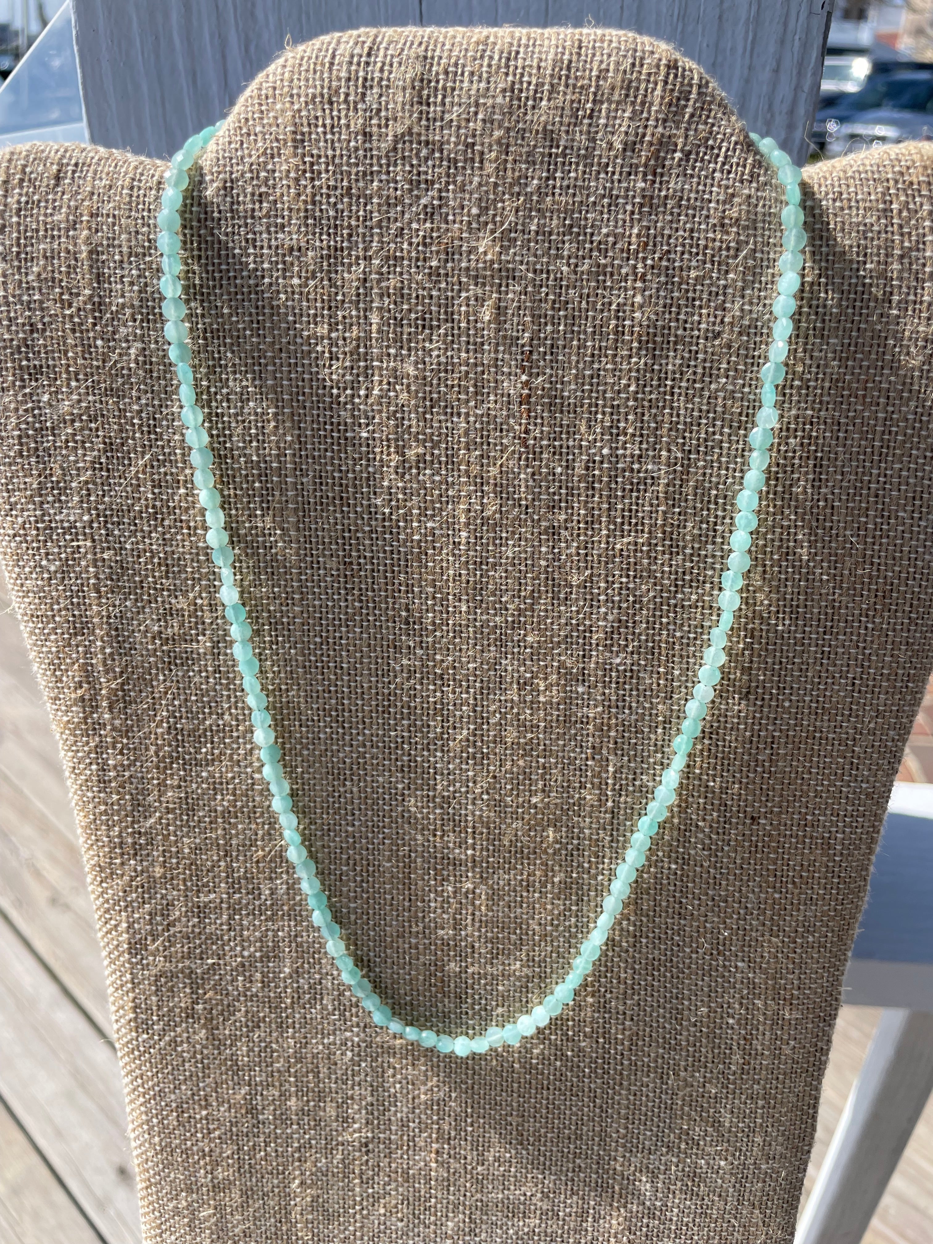 Sea Glass Strand
Amazonite Necklace · 18”