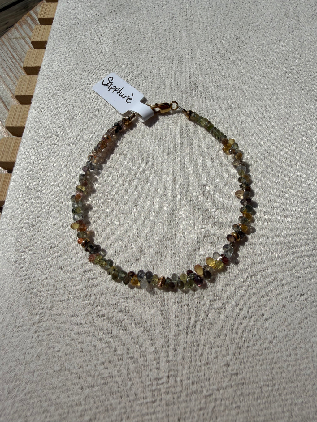 Tide & Talisman — Sunset Sapphire Teardrop Bracelet