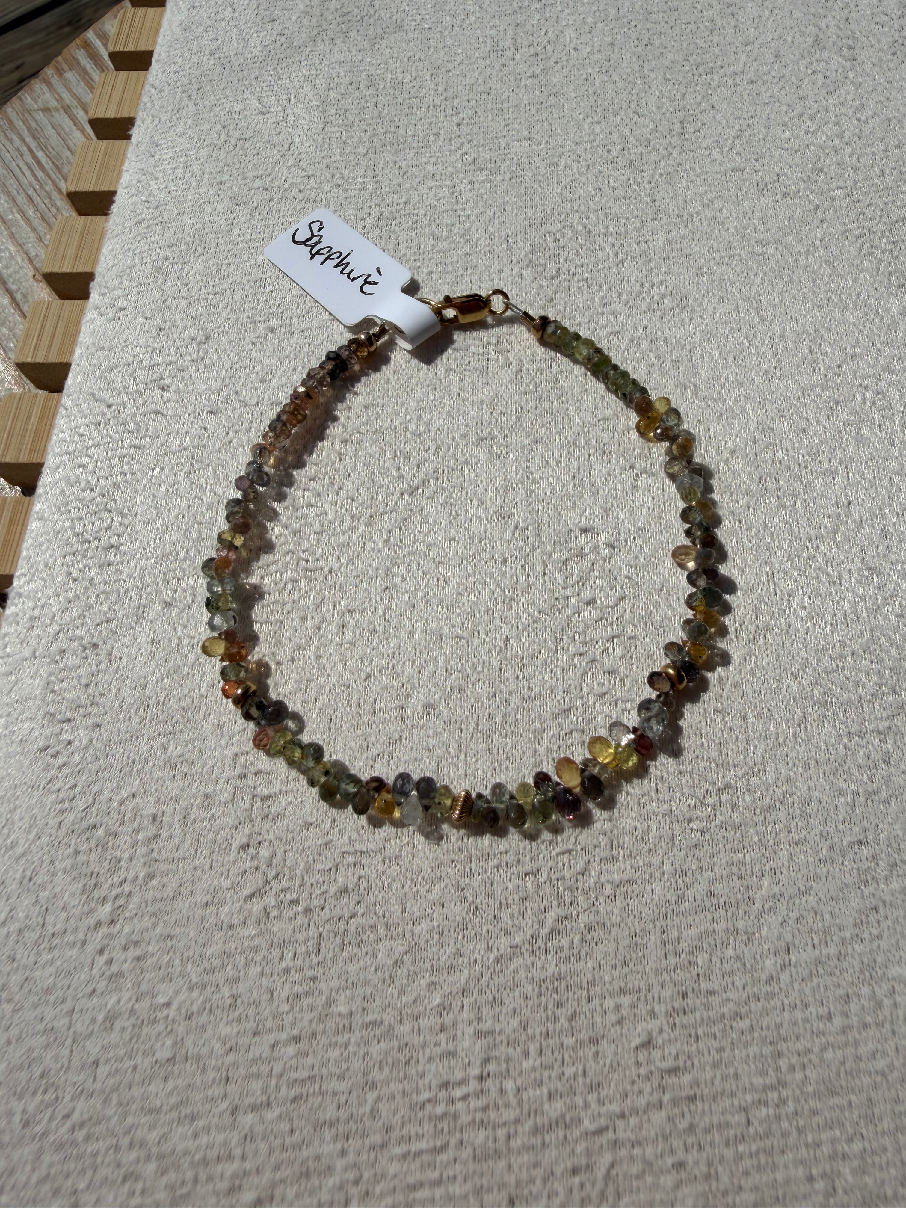 Tide & Talisman — Sunset Sapphire Teardrop Bracelet