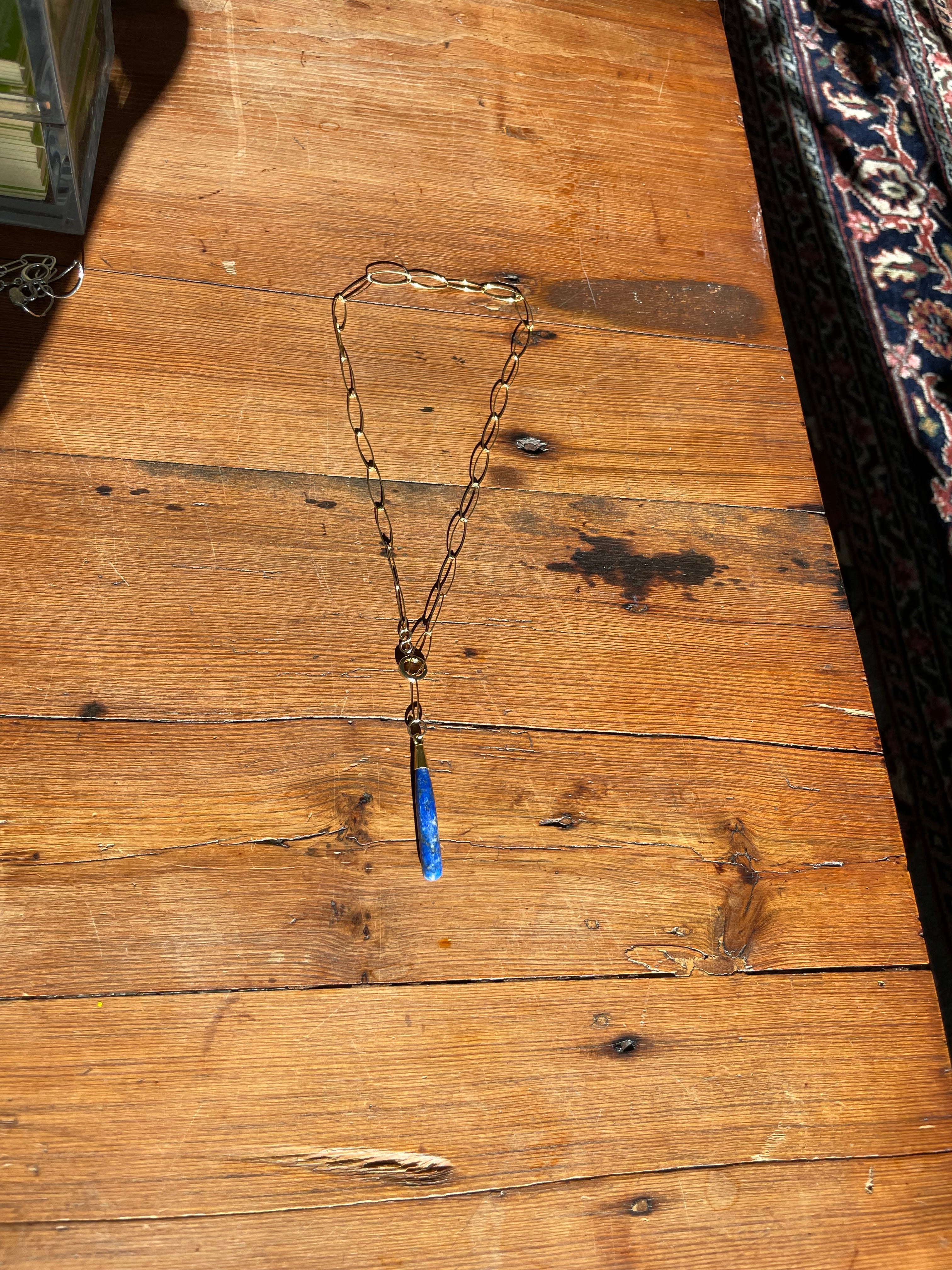 Tide & Talisman Deep Pool Lapis Necklace