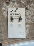 Mystic Moonstone — Indigo and Light: Sapphire & Rainbow Moonstone Drop Earrings