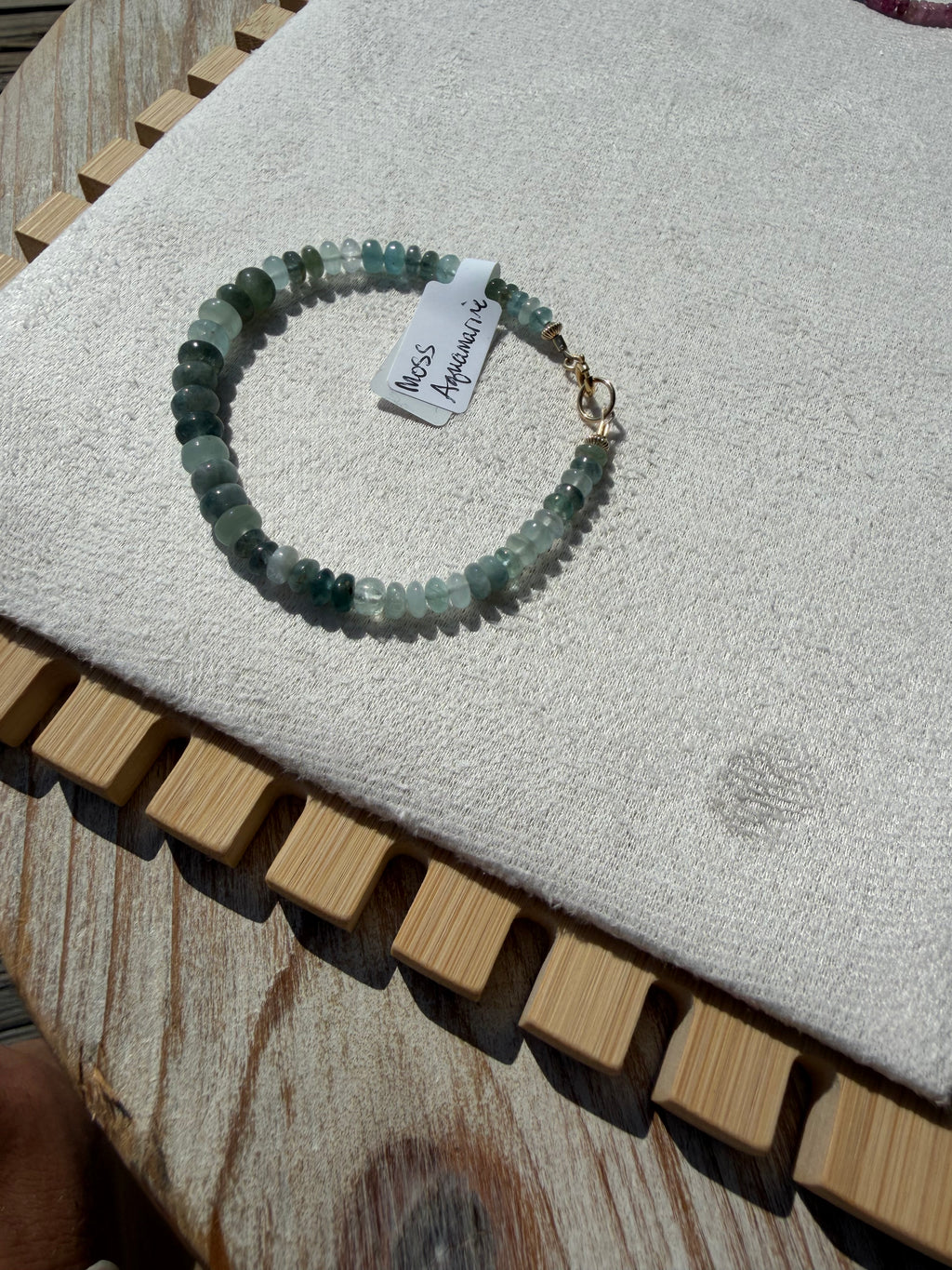 Tide & Talisman — Shallow Water Moss Aquamarine Bracelet