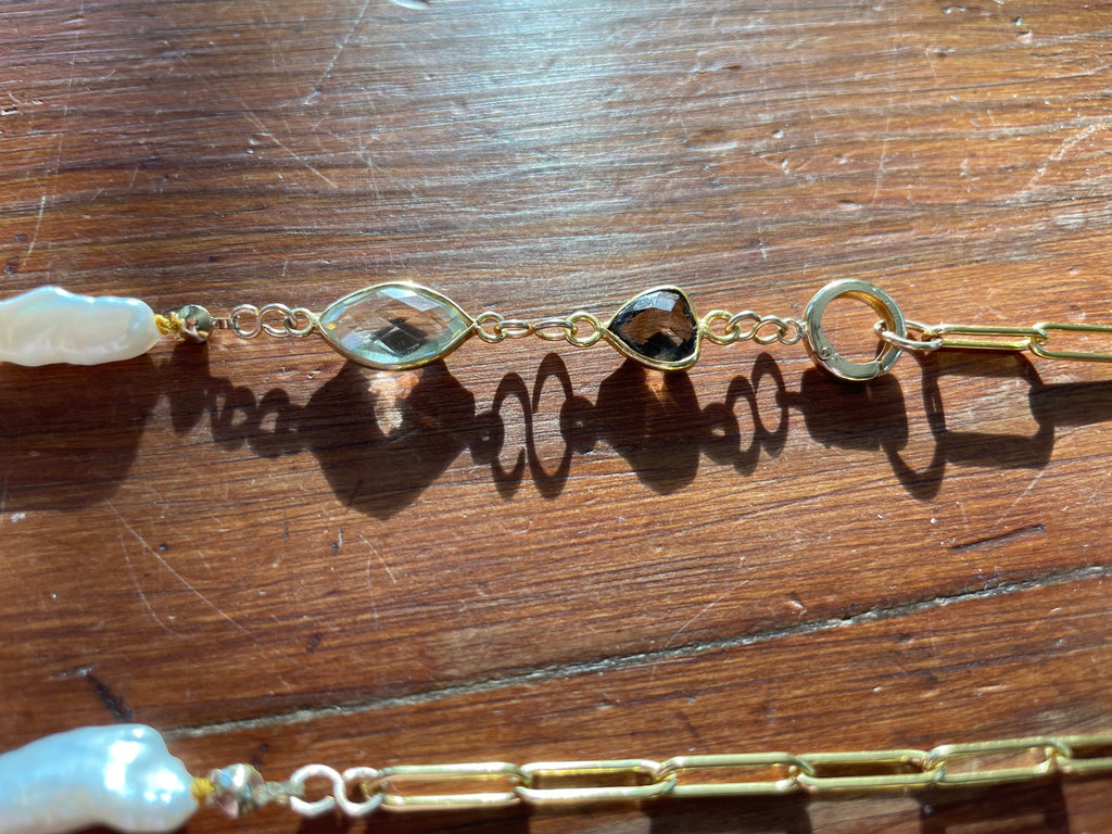 Shoreline — Tide and ChainBiwa Pearl & Mixed Gem Necklace