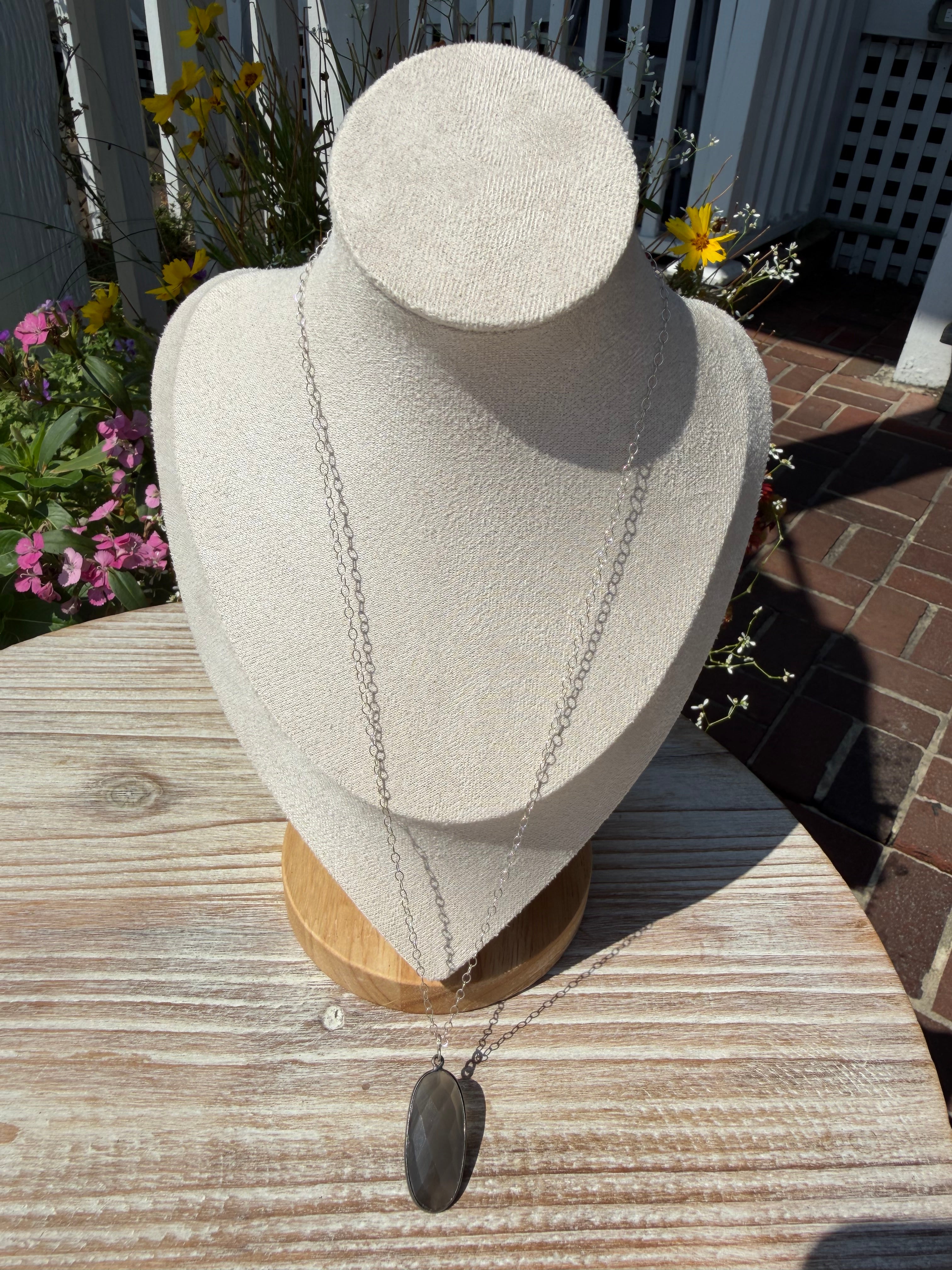 Tide & Talisman — Silver Light Moonstone Necklace