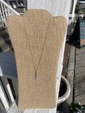 Sea Glass Whisper
Aquamarine Drop, 20” Gold Filled Chain