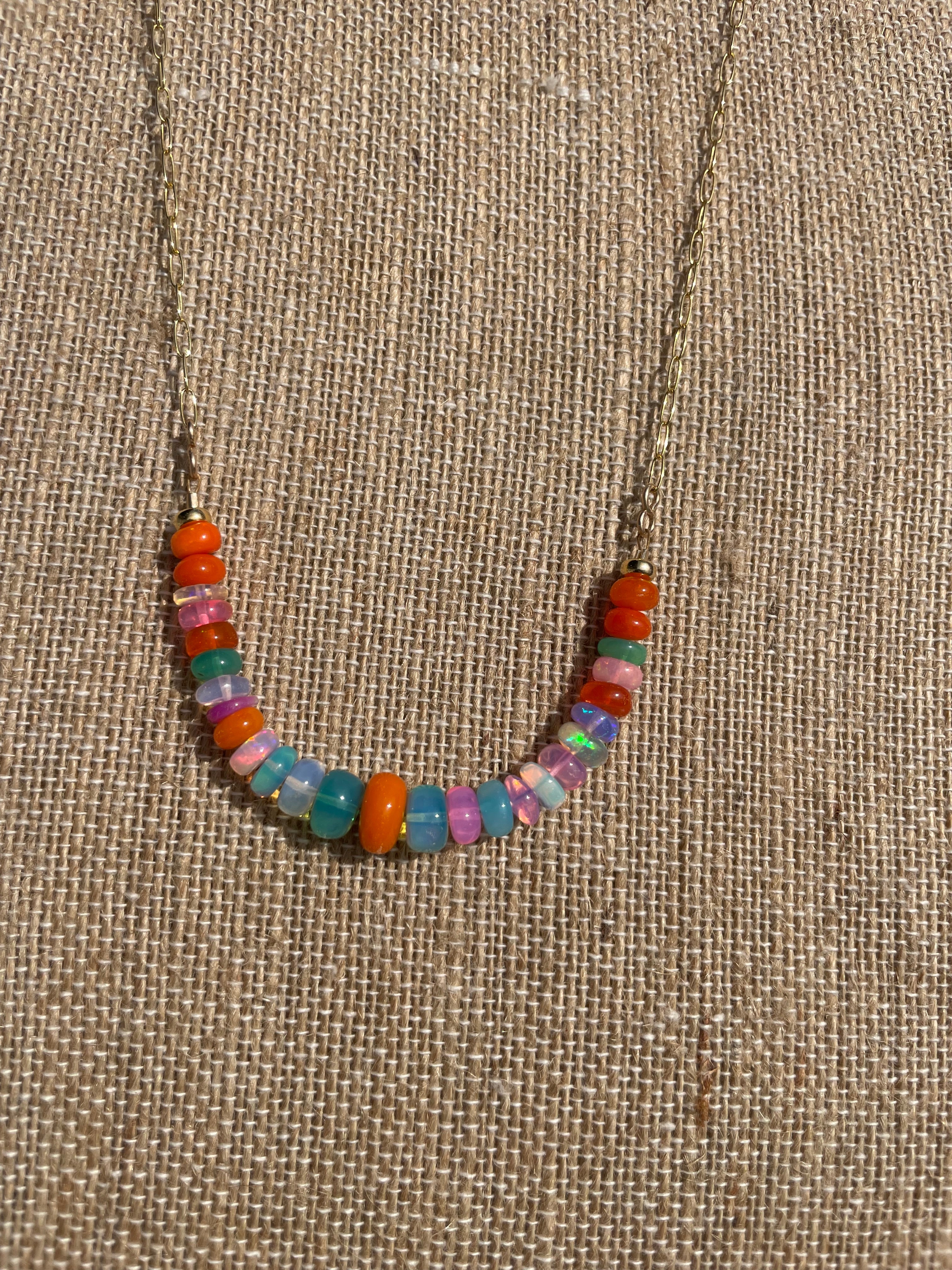 Confetti Light
Multicolor Ethiopian Opal Necklace, 17”