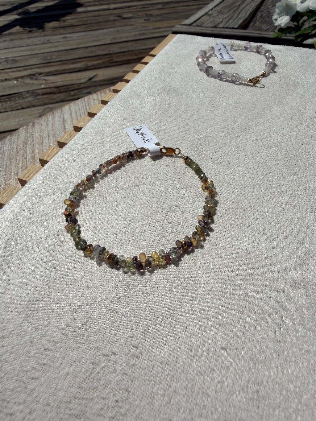 Tide & Talisman — Sunset Sapphire Teardrop Bracelet