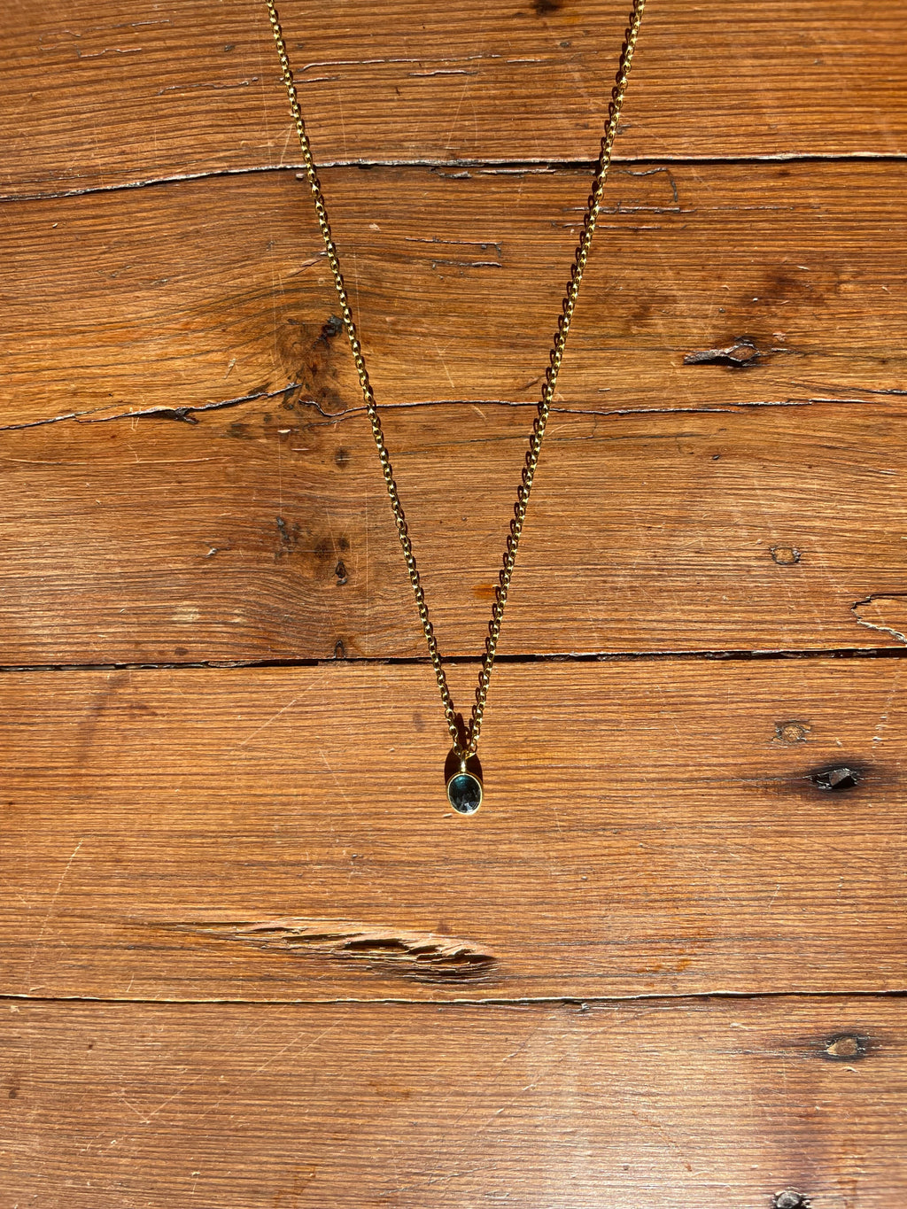 Deep Current
Blue Tourmaline Drop Necklace